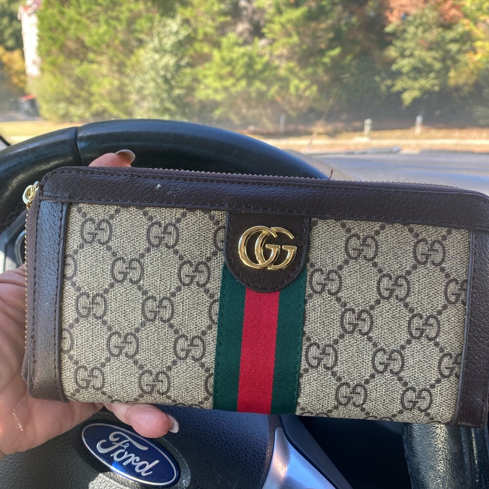 Gucci Brown and Gold Wallet